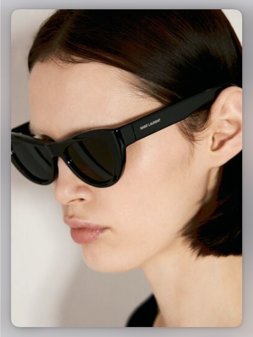 Saint Laurent Black Cat-Eye Sunglasses - Sleek SL676 Made in Italy Case